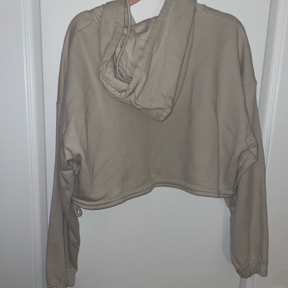 Garage cropped zip up hoodie with adjustable ties on the side - Picture 4 of 4